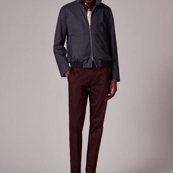 Paul Smith Slim-Fit Burgundy Cotton-Stretch Chinos Size 36 - Picture 3 of 8